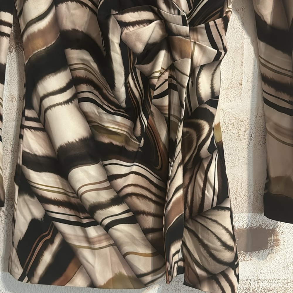 Zara Swirl-Print Wide-Leg Jumpsuit in Black, Cream & Tan - Picture 10 of 11